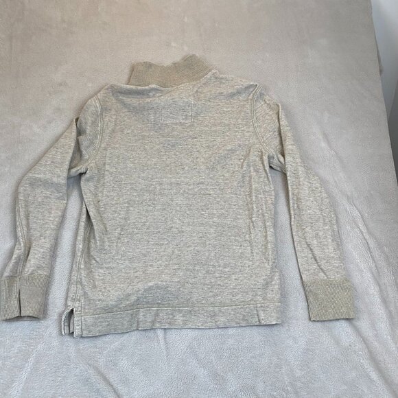 American Eagle Outfitters Men's Sweater M/M Gray Button Collar Long Sleeve Pullo - Picture 12 of 12